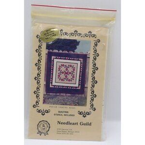 Needleart Guild "Country Roses" Quilt Pattern & Stencil #40158 NOS VTG 1980